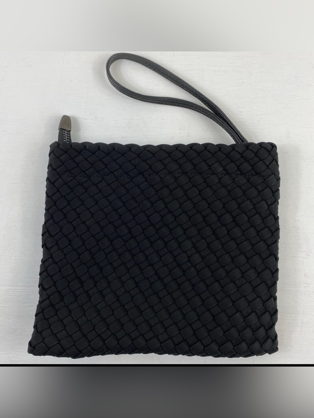 BINDYA New York Handcrafted Woven Black Wristlet Purse Clutch Evening Bag